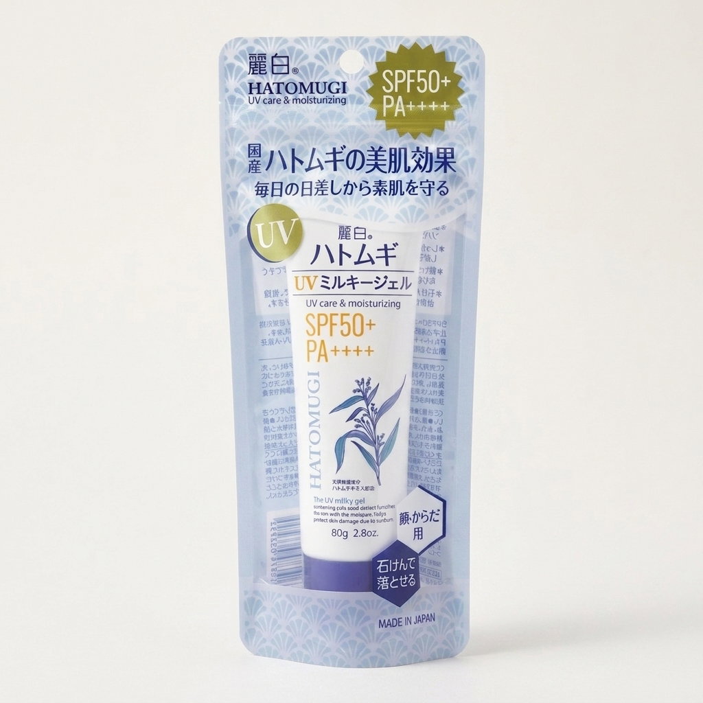 Reihaku Hatomugi Sunscreen The UV Milky Gel SPF50+ 80g