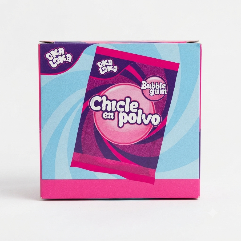 Chicle en Polvo 12 pzs OKA LOKA