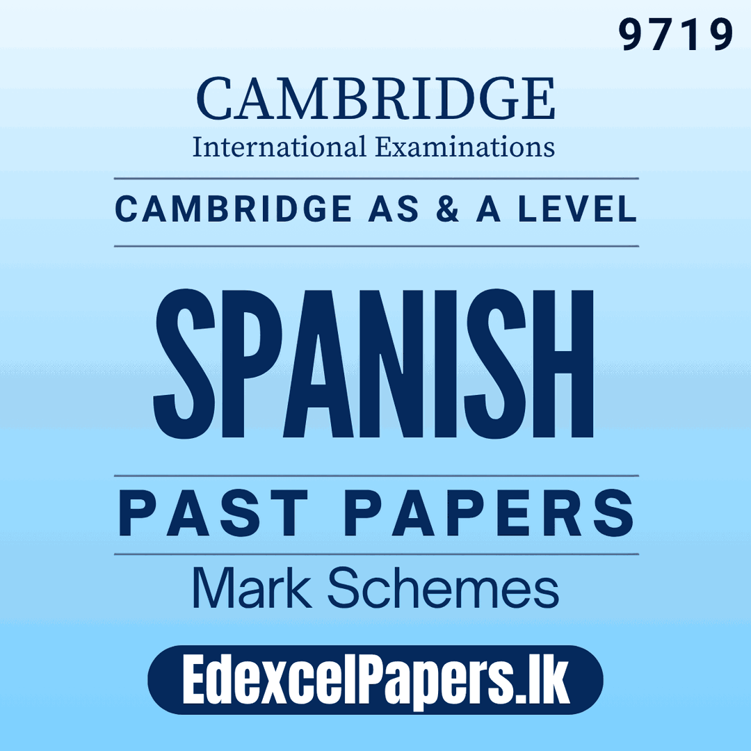 Spanish (9719) | Cambridge International AS & A Level Past Papers