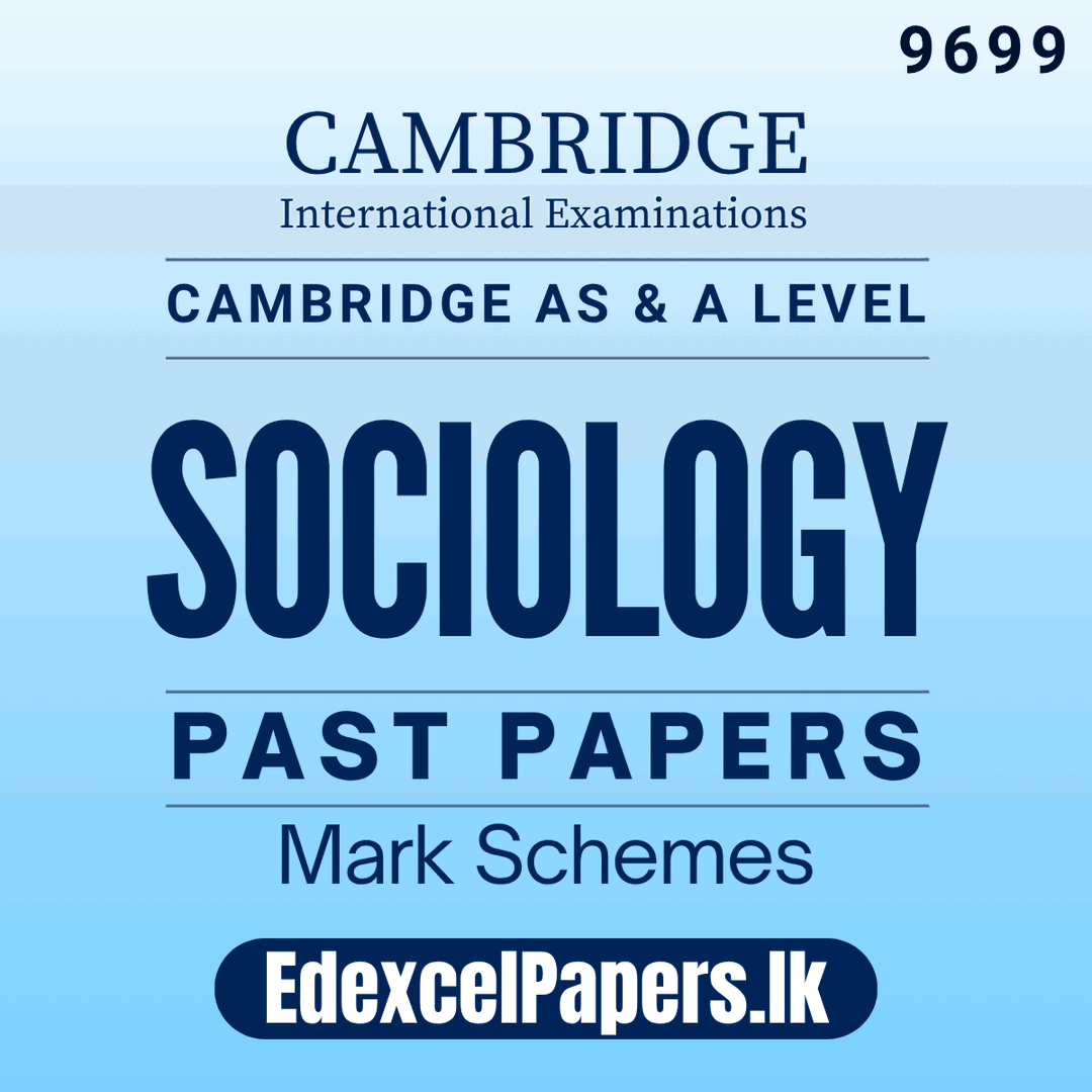 Sociology (9699) | Cambridge International AS & A Level Past Papers