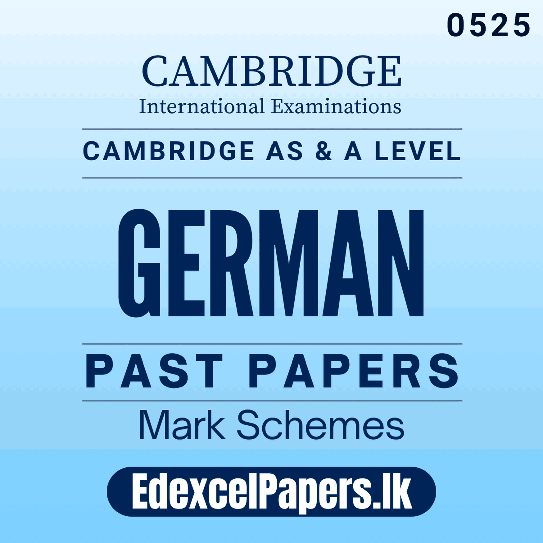 German (9717) | Cambridge International AS & A Level Past Papers