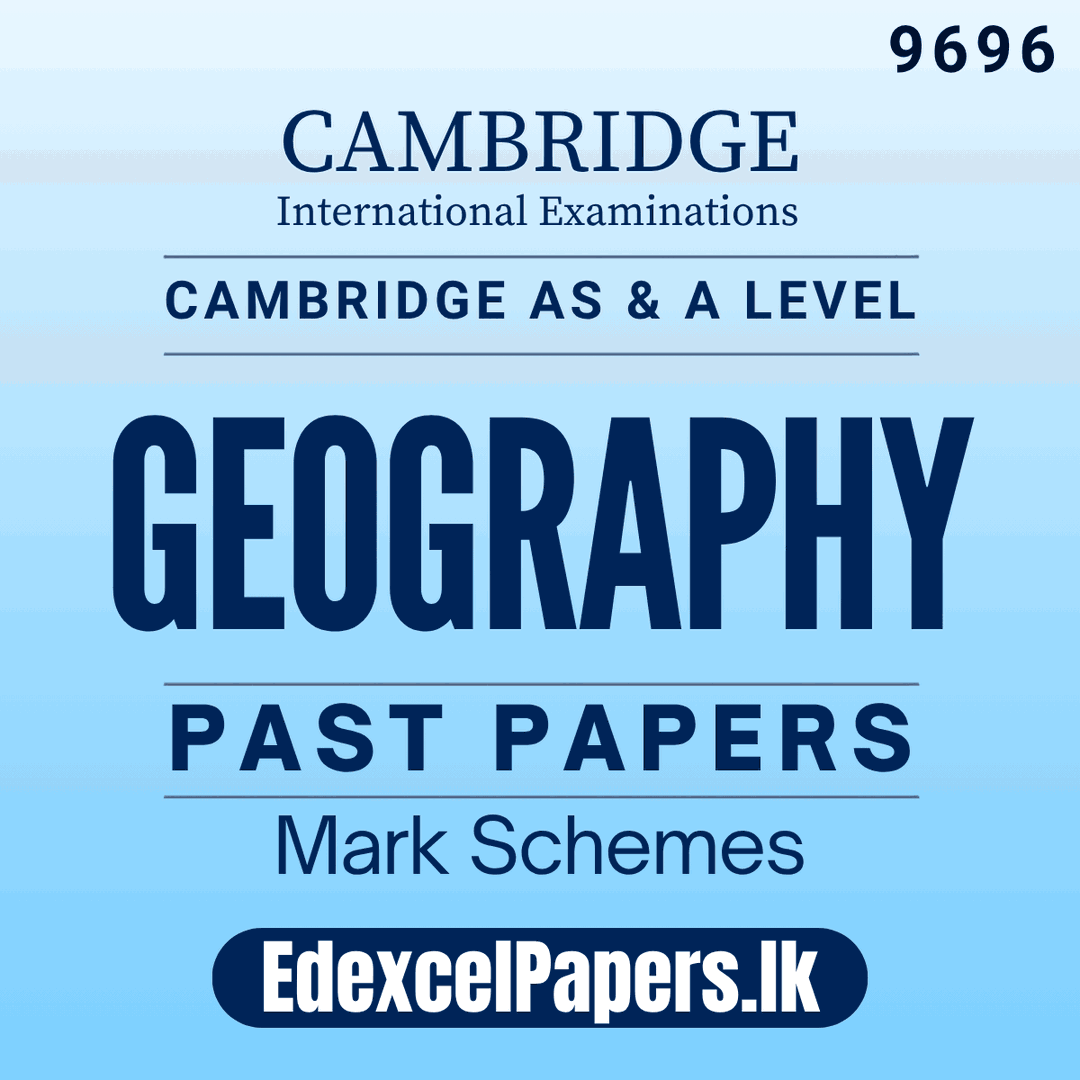 Geography (9696) | Cambridge International AS & A Level Past Papers