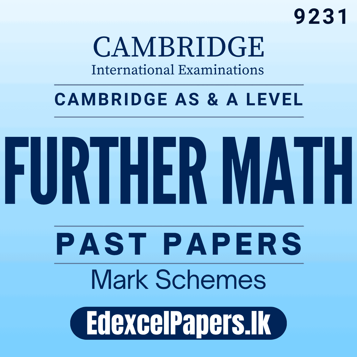 Further Mathematics (9231) | Cambridge International AS & A Level Past Papers_0