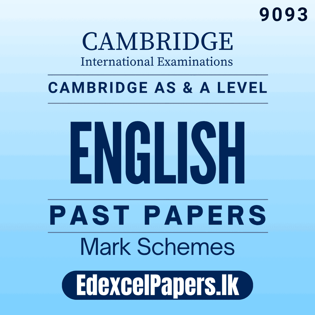 English (9093) | Cambridge International AS & A Level Past Papers