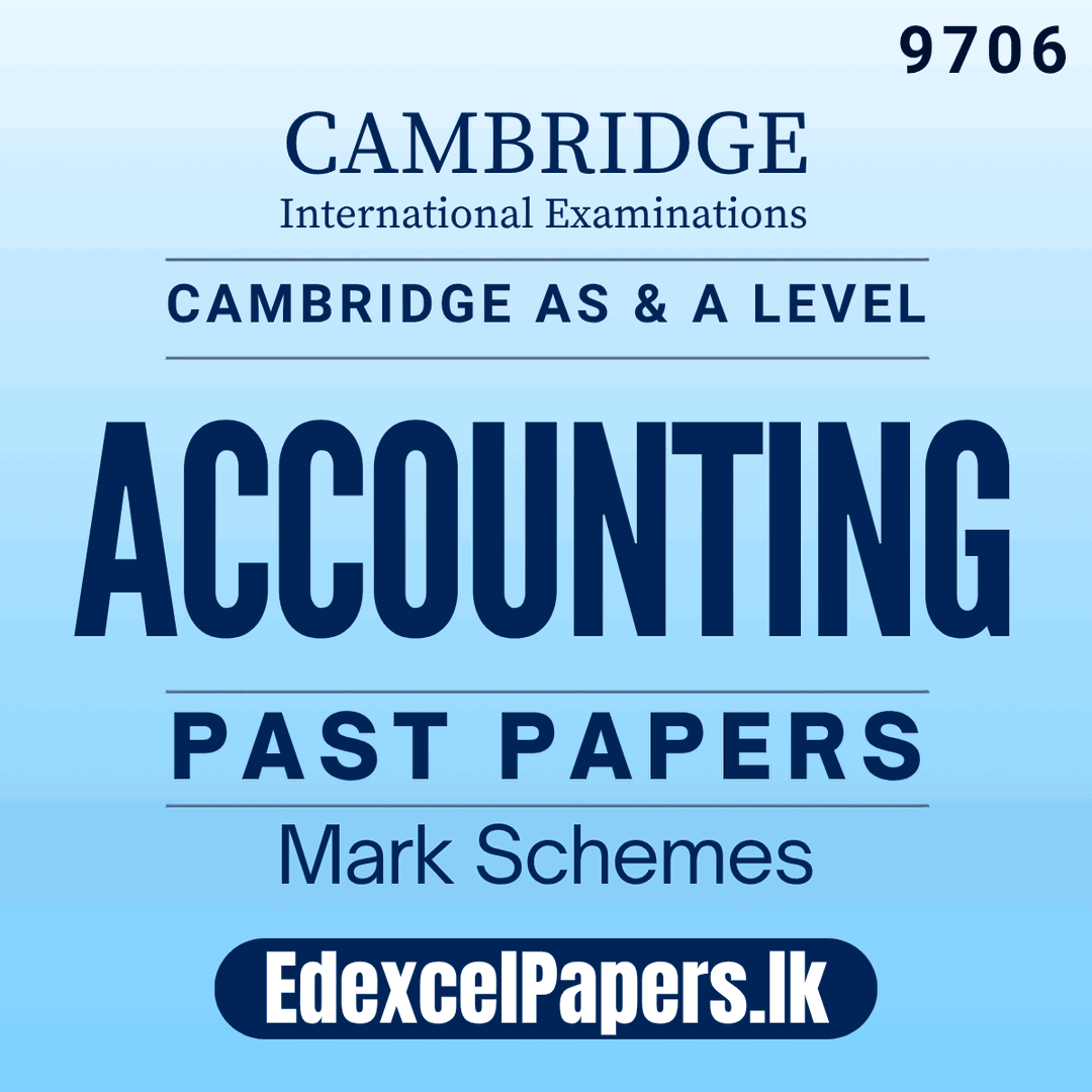 Accounting (9706) | Cambridge International AS & A Level Past Papers