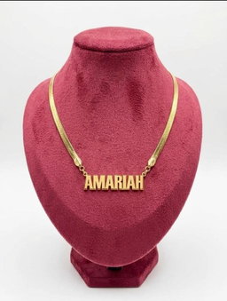 Satin Flat- Link Name Chain 
