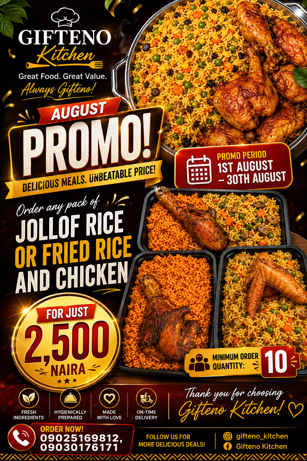   PARTY JOLLOF OR FRIED RICE  AUGUST PROMO 