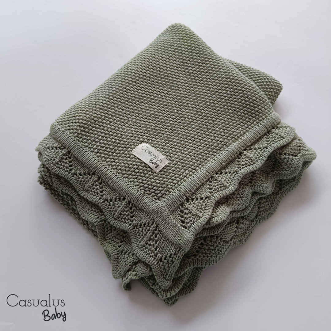 Laced Blanket - Dusty Green