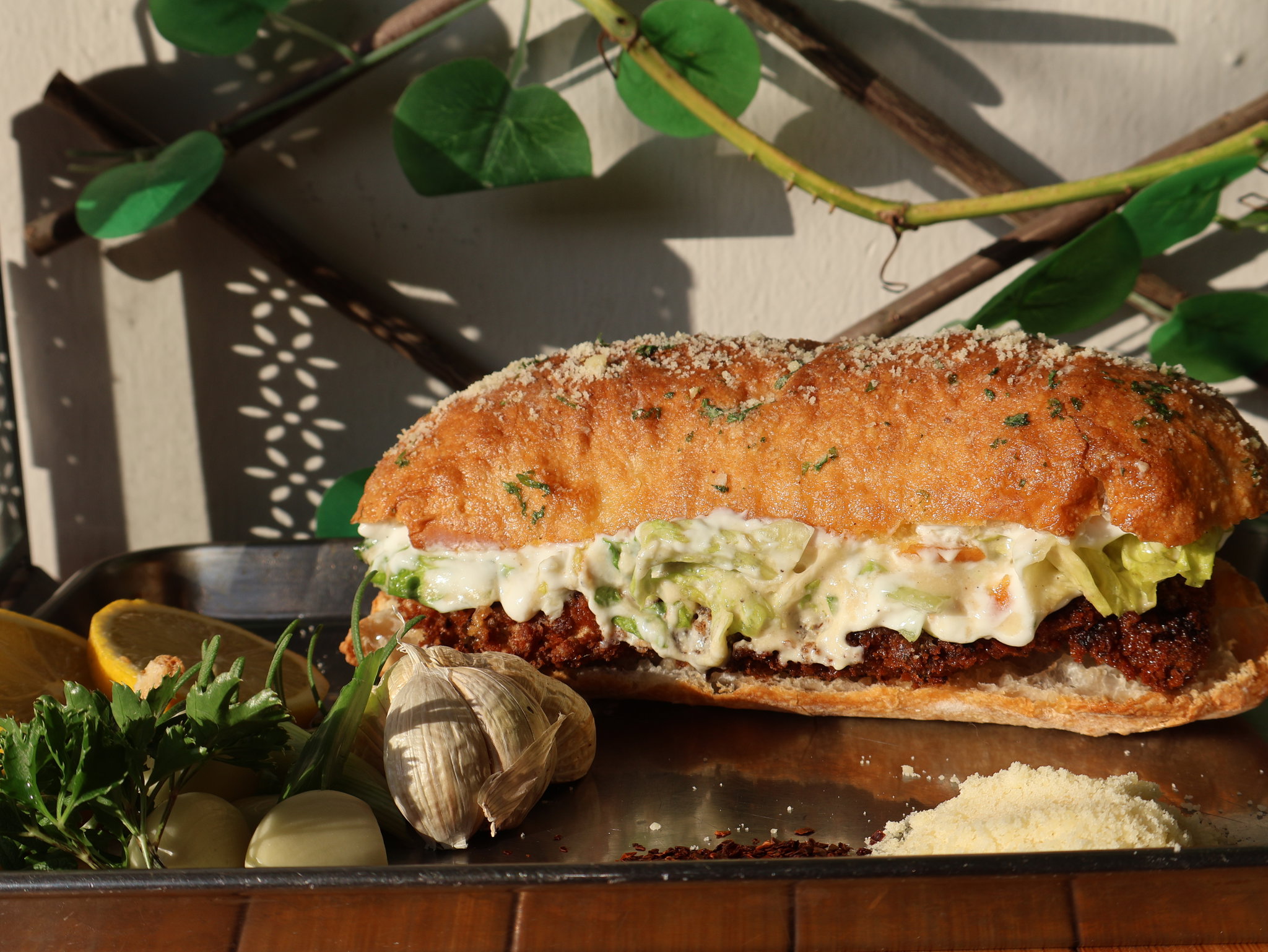 Hot Honey Garlic Caesar Chicken Sandwich_2