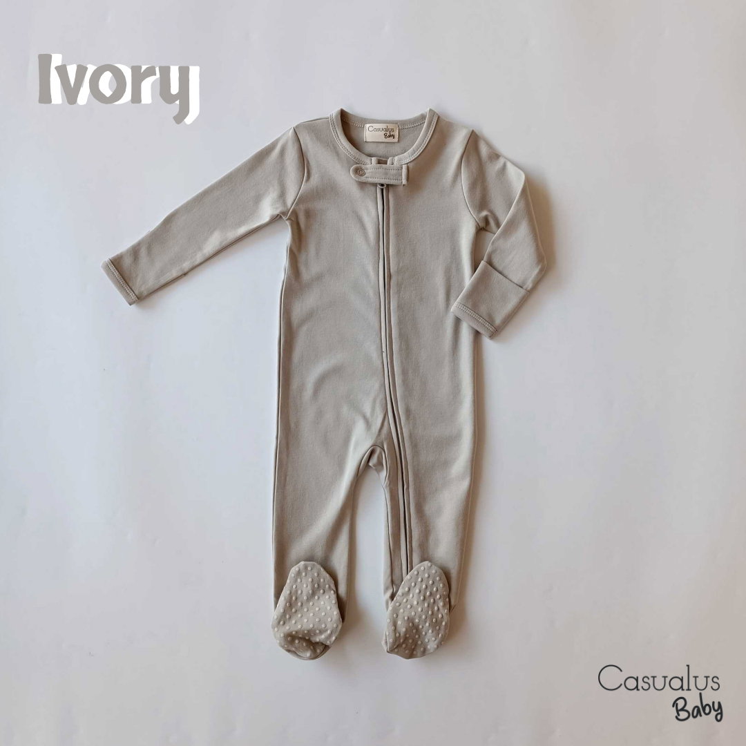Interlock Romper - Ivory 
