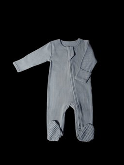 Ribbed Romper - Pastel Blue 