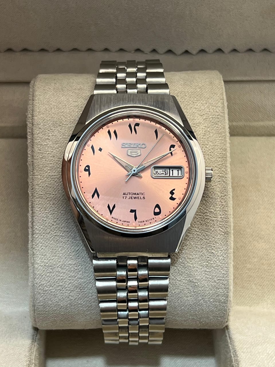 Seiko 5 "Salmon Arabic Dial" Automatic