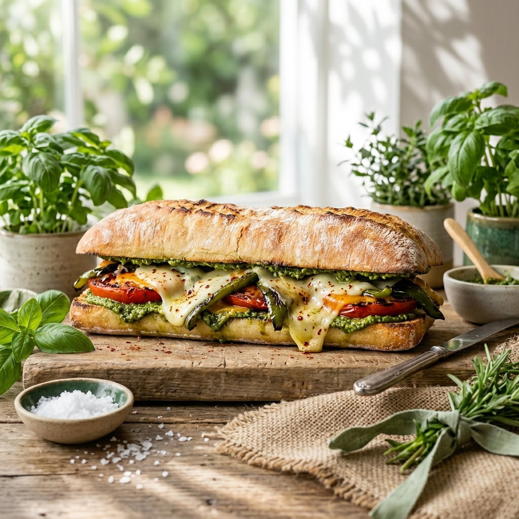 Basil Pesto Cheese Sand