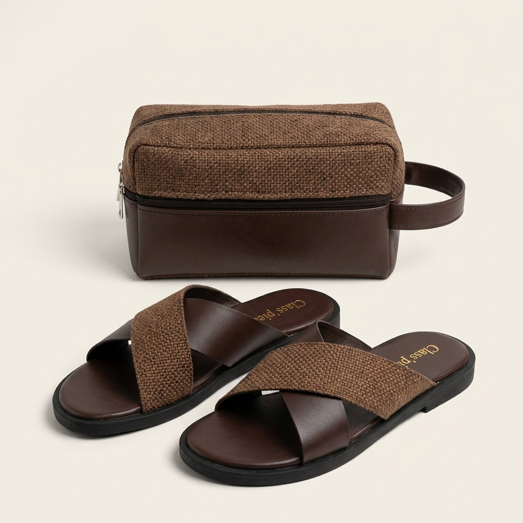 Ensemble Sandales Homme + Sac Élégant