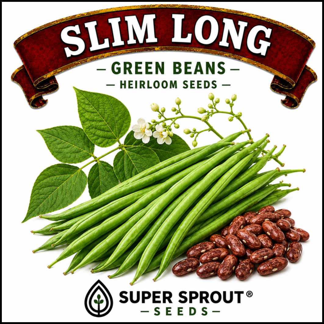 🌱SLIM LONG GREEN BEANS🌱 x 15+ organic seeds