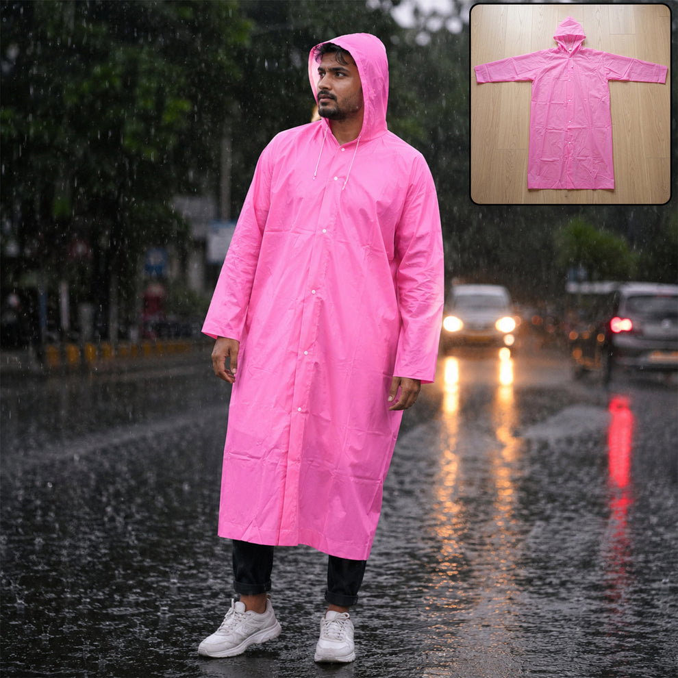 EVA Hooded Long Rain Coat