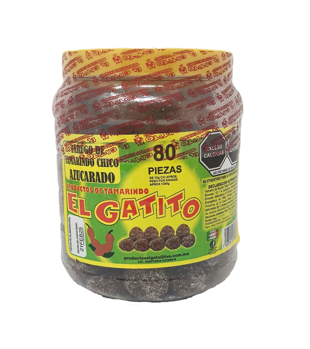 TARUGO AZUCAR CHICO GATITO VIT C/80 PZS
