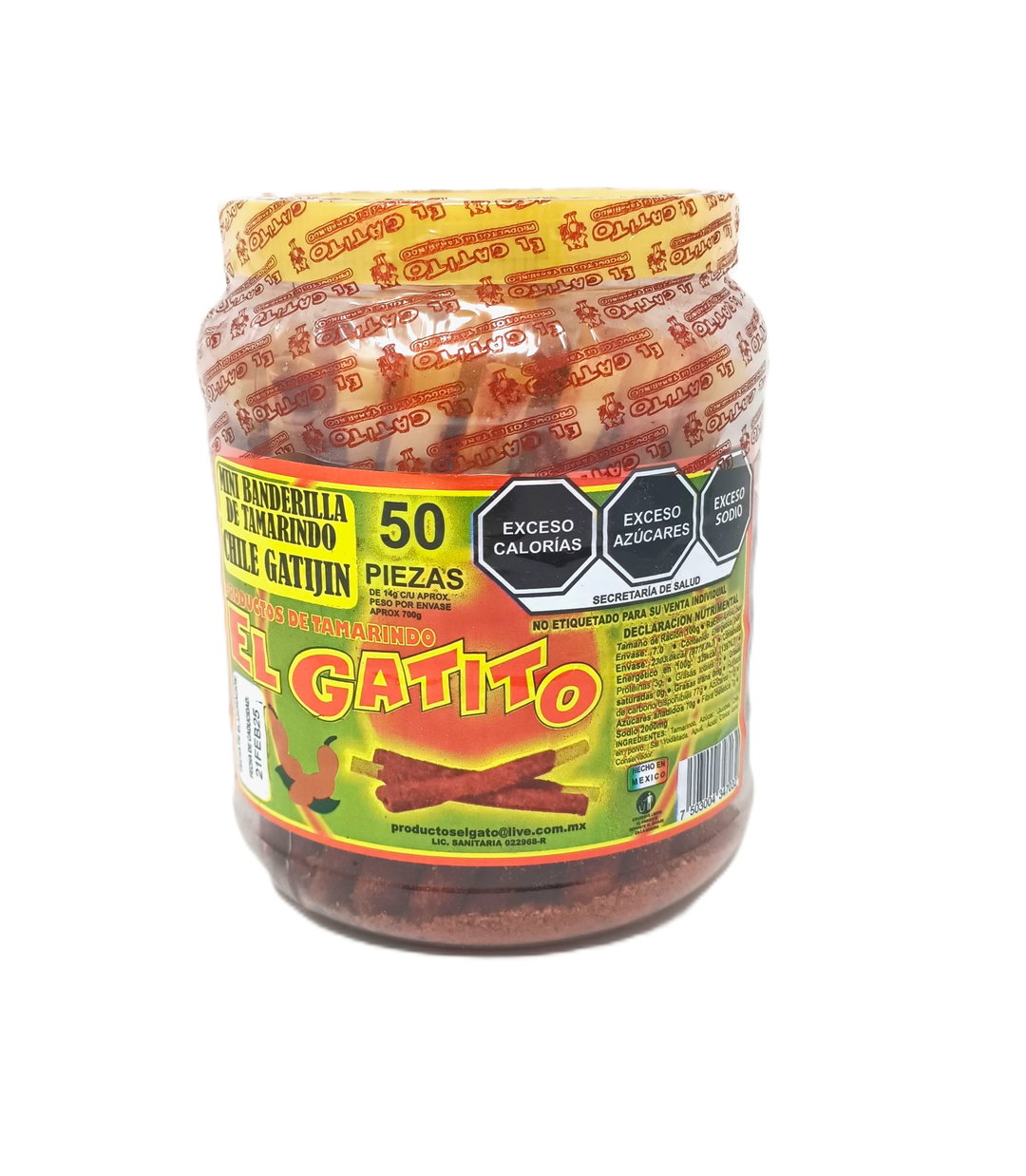 BANDERILLA TAJIN CHICA GATITO VIT C/50 PZS