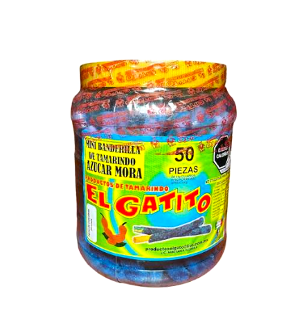 BANDERILLA AZUCAR MORA AZUL GDE GATITO VIT C/50 PZS