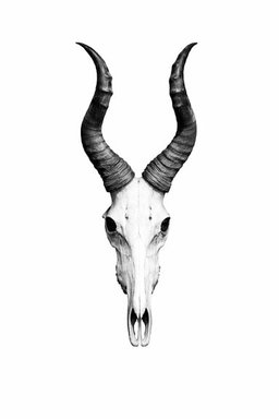 Animal Alphabet Red Hartebeest Skull   