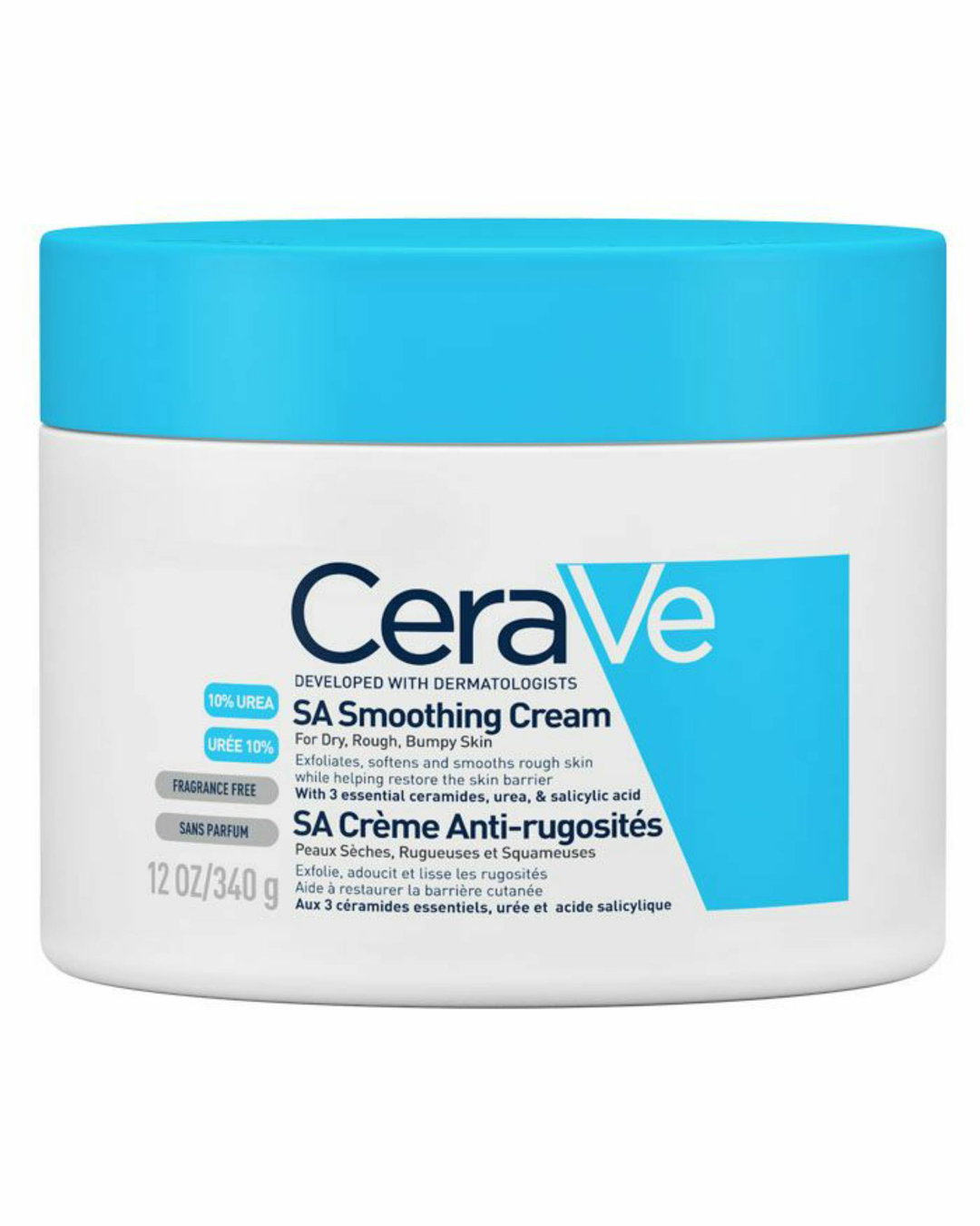 هذا المنتج هو كريم CeraVe SA Smoothing Cream (كريم سيرافي لتنعيم البشرة وتنعيم الجفاف والخشونة).