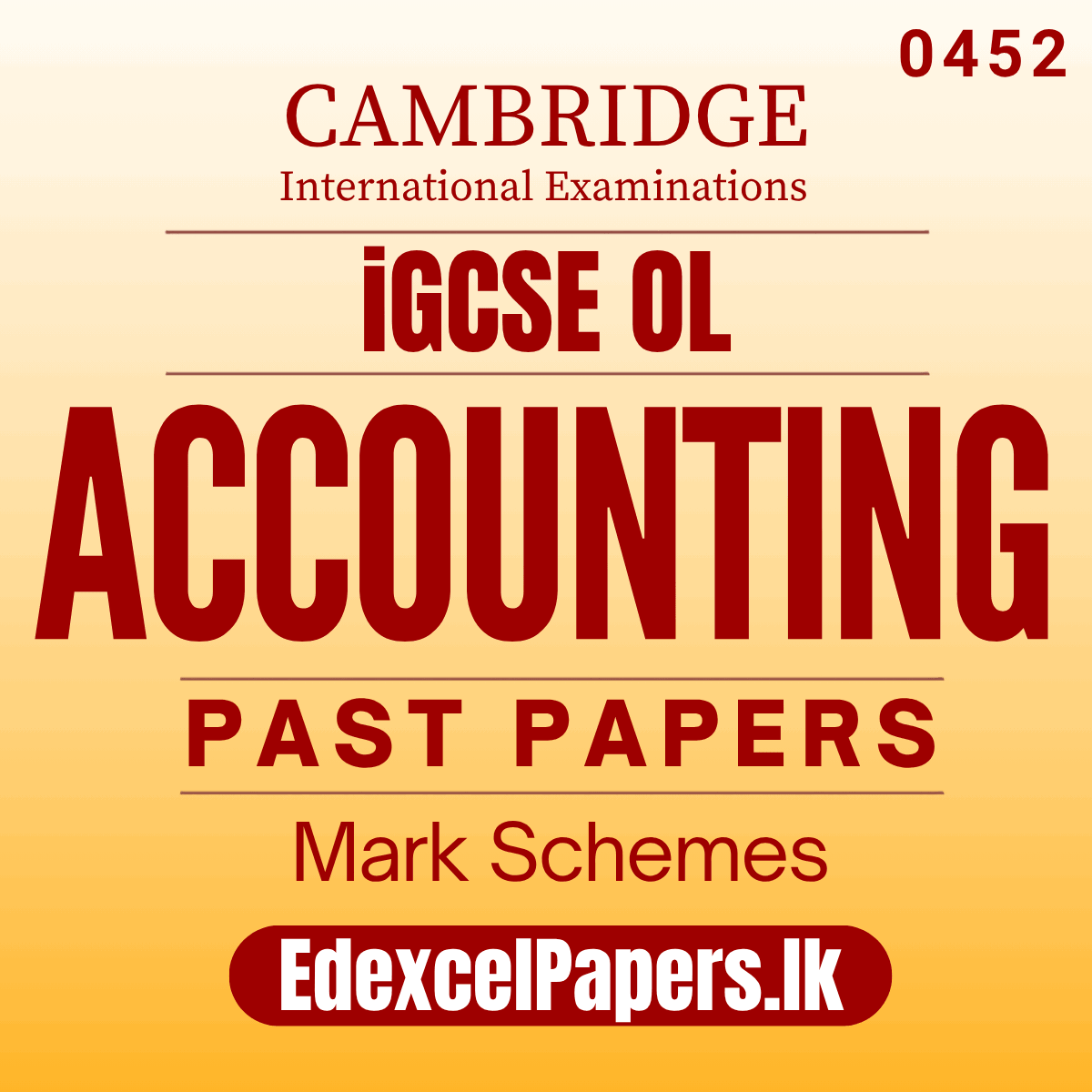 Accounting (0452) | Cambridge IGCSE Past Papers_0