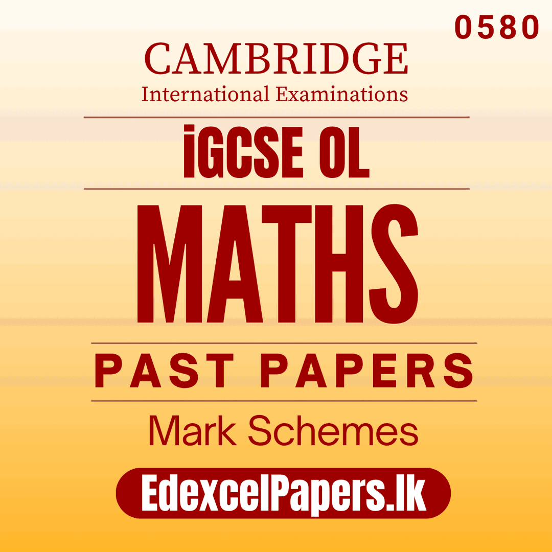 Mathematics (0580) | Cambridge IGCSE Past Papers