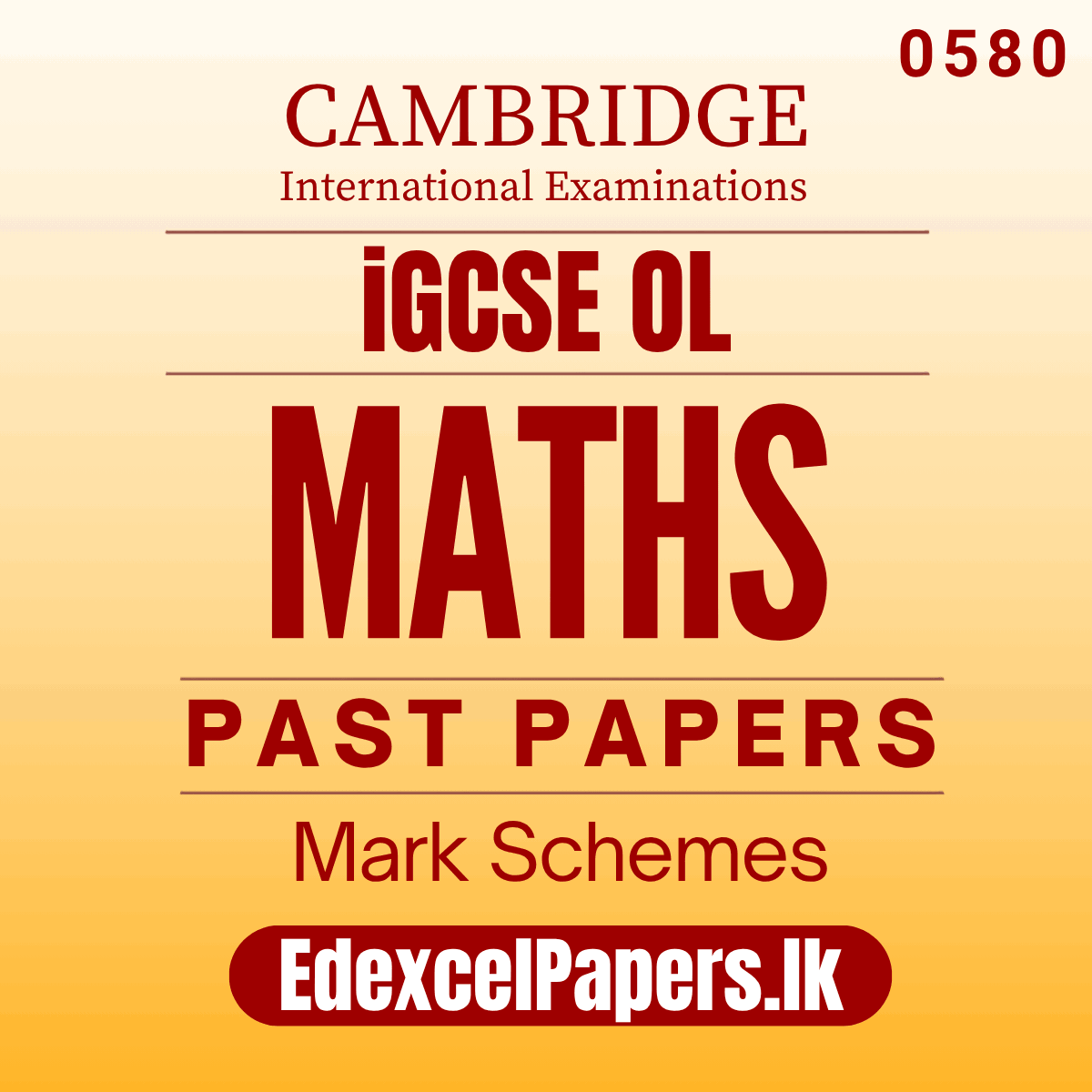 Mathematics (0580) | Cambridge IGCSE Past Papers_0