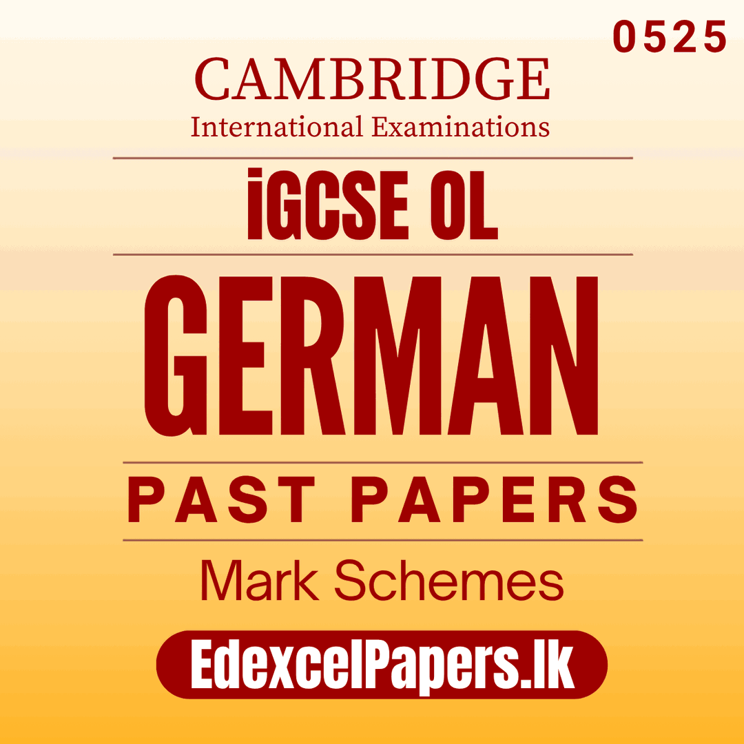 German (0525) | Cambridge IGCSE Past Papers