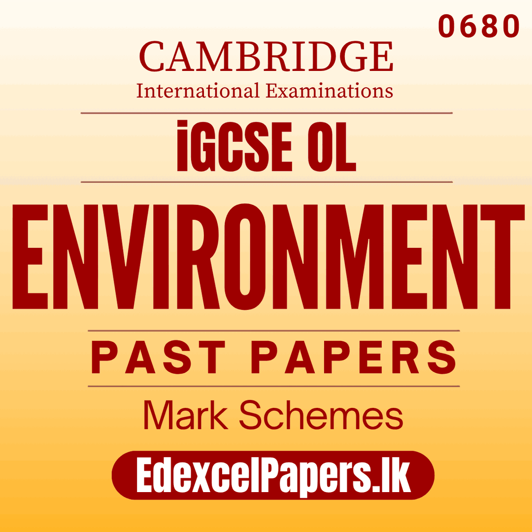 Environmental Management (0680) | Cambridge IGCSE Past Papers