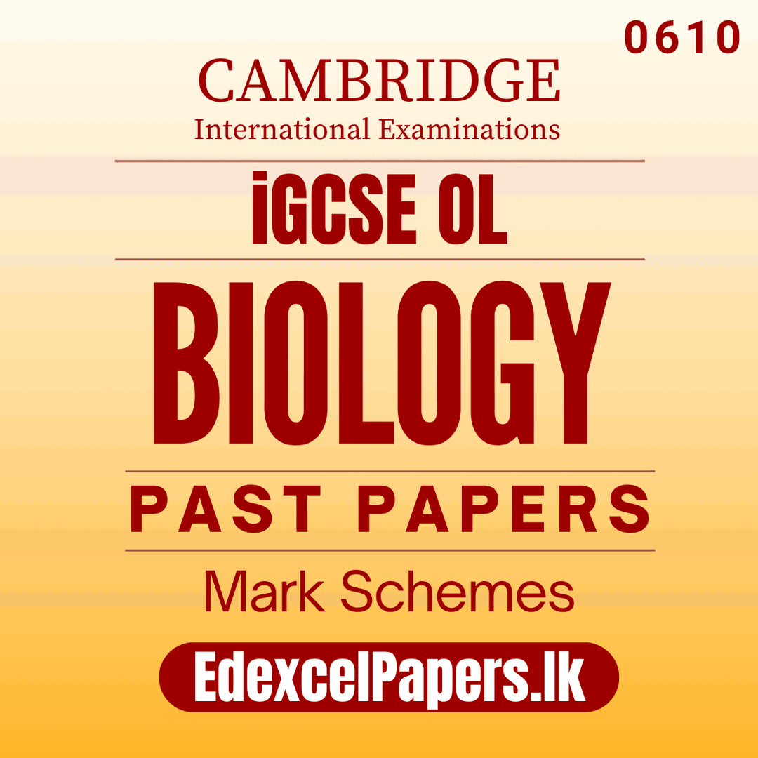 Biology (0610) | Cambridge IGCSE Past Papers