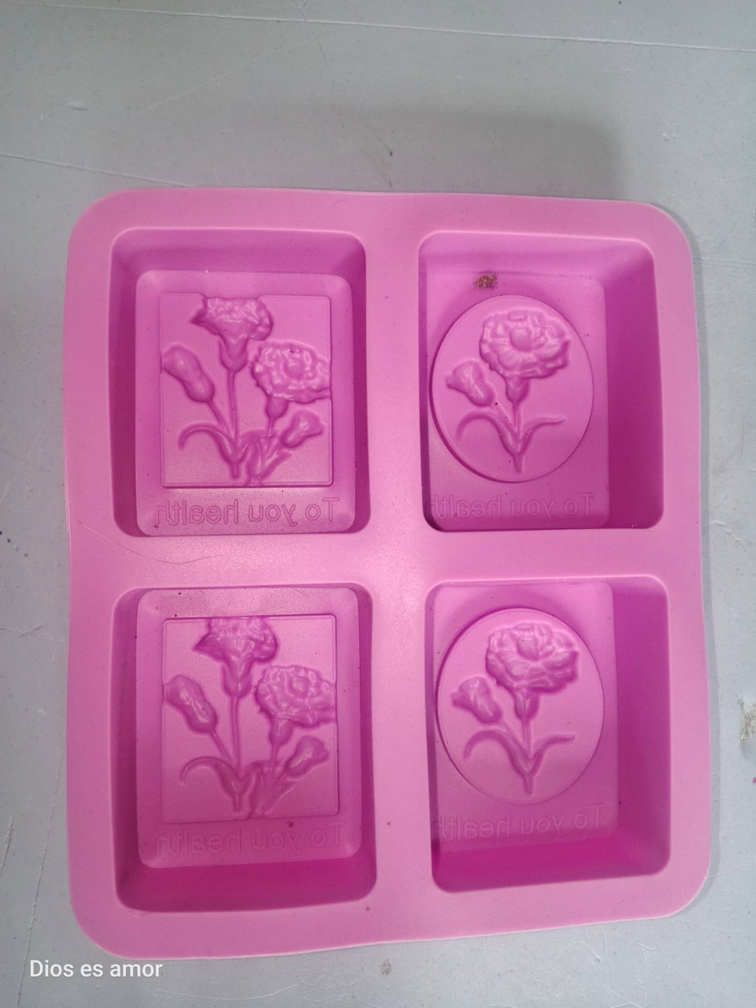 Molde floral 4 cavidades
