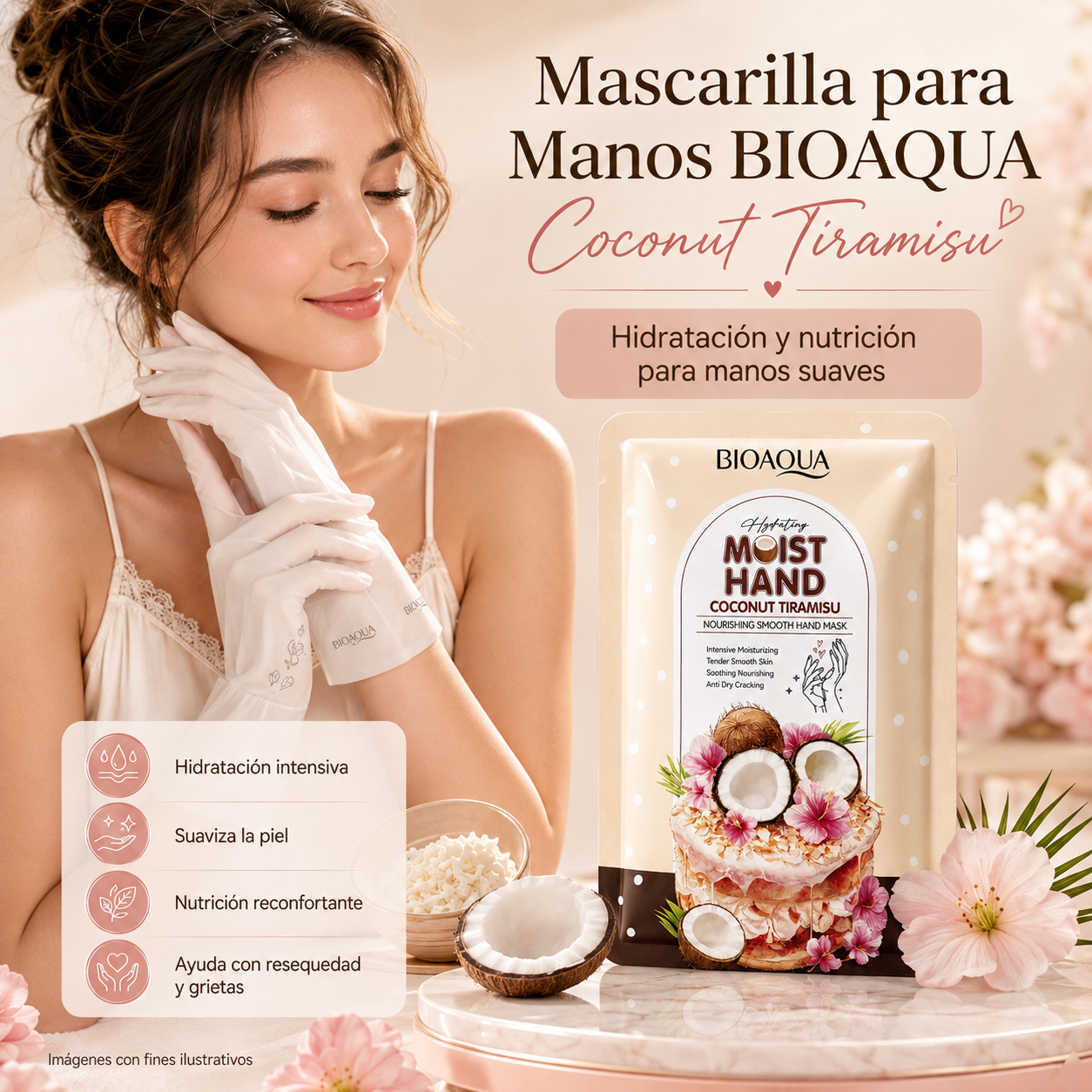 Mascarillas para manos Bioaqua COCONUT_0