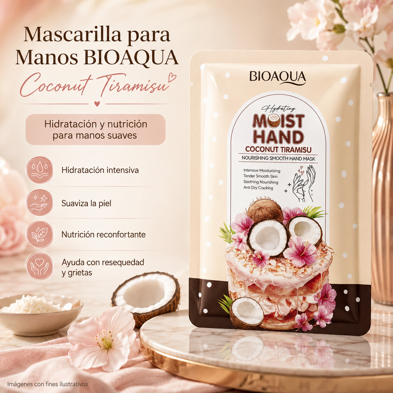 Mascarillas para manos Bioaqua COCONUT_1