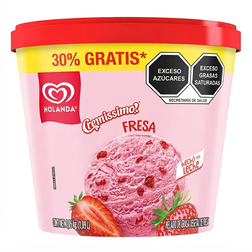 Helado sabor Fresa 1.17 lt  HOLANDA