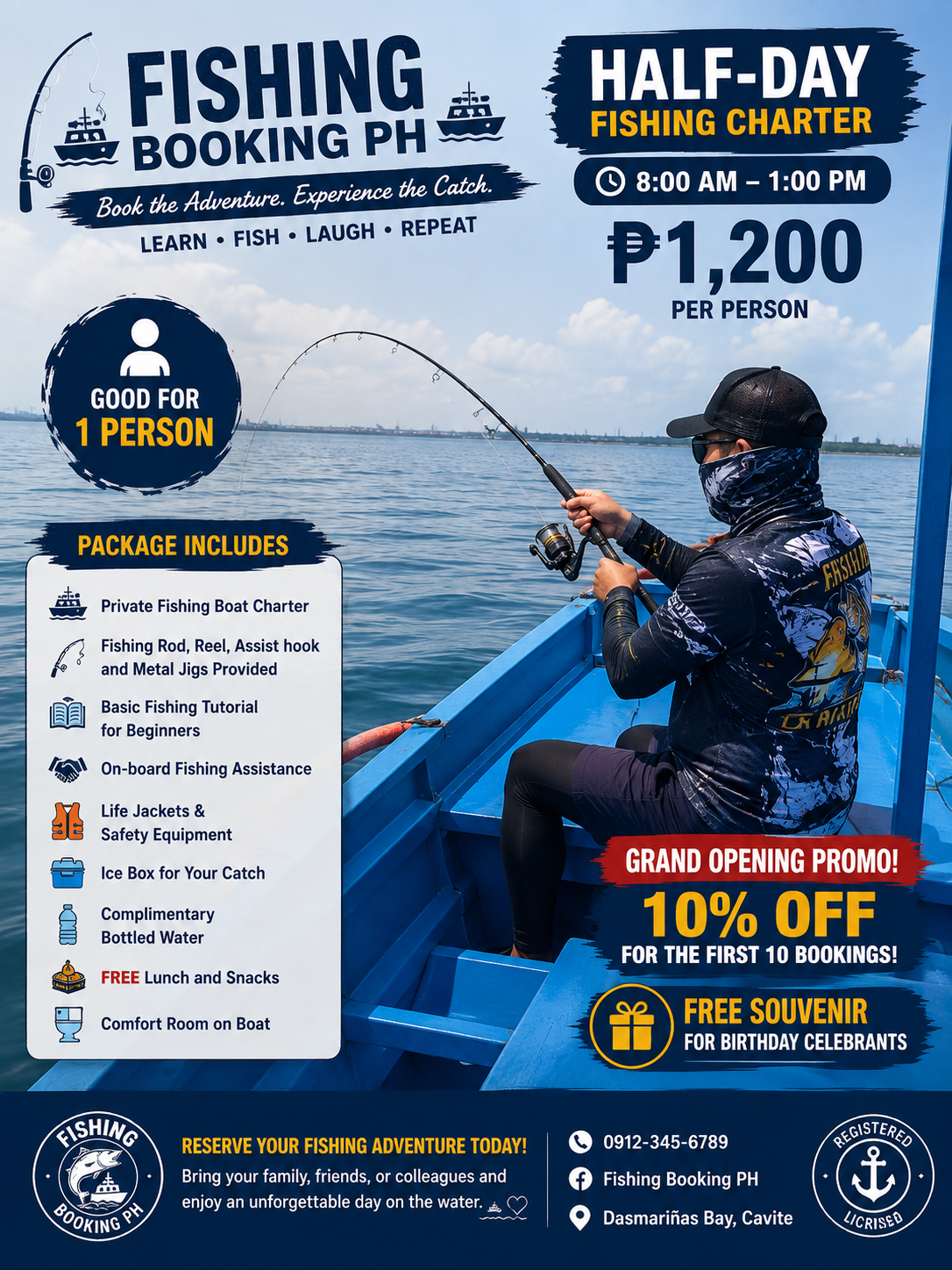 Halfday Fishing Charter (8:00-1:00pm)