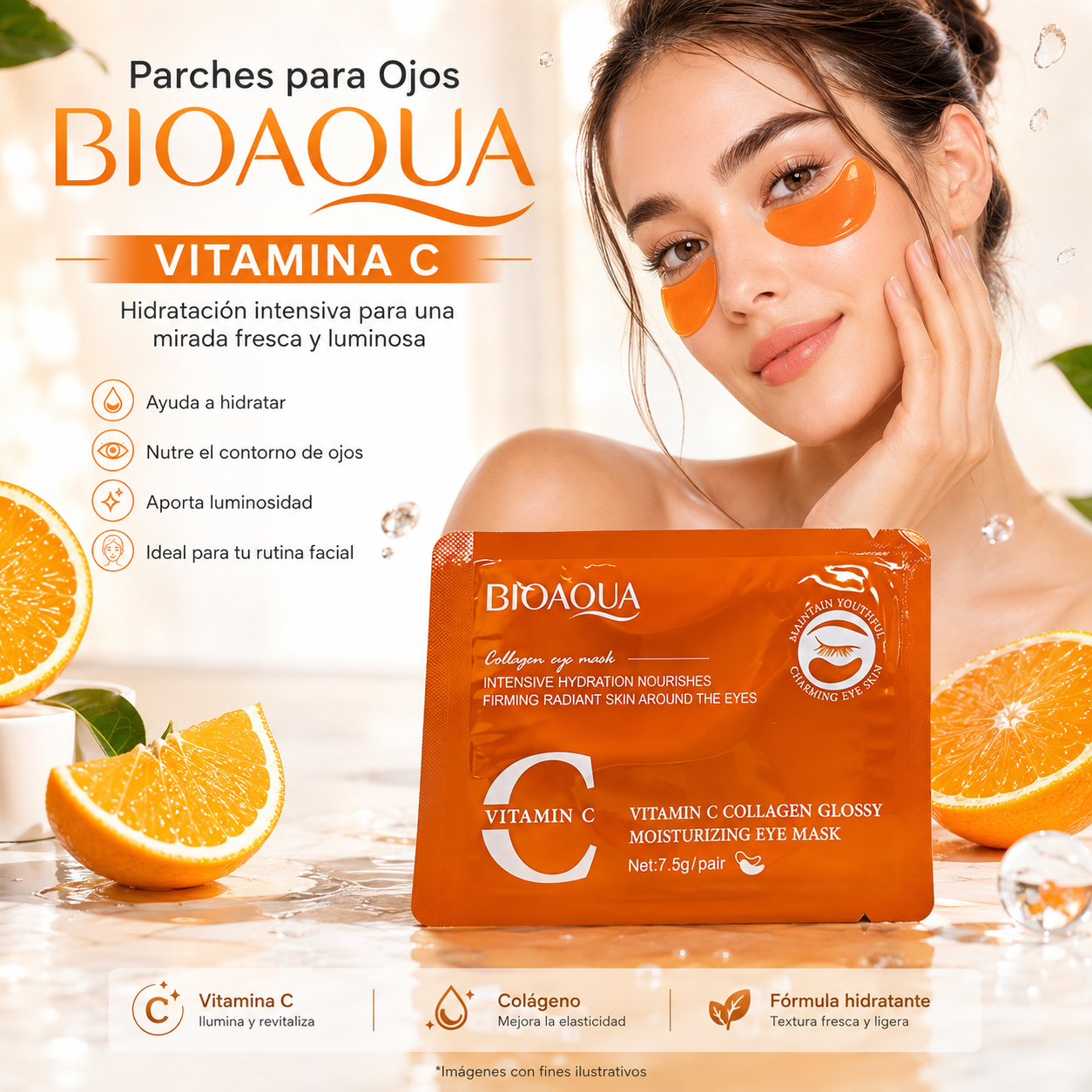 Parches para ojos Bioaqua pack 2 unidades _1