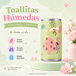 Toallitas humedas en Lata varios estilos