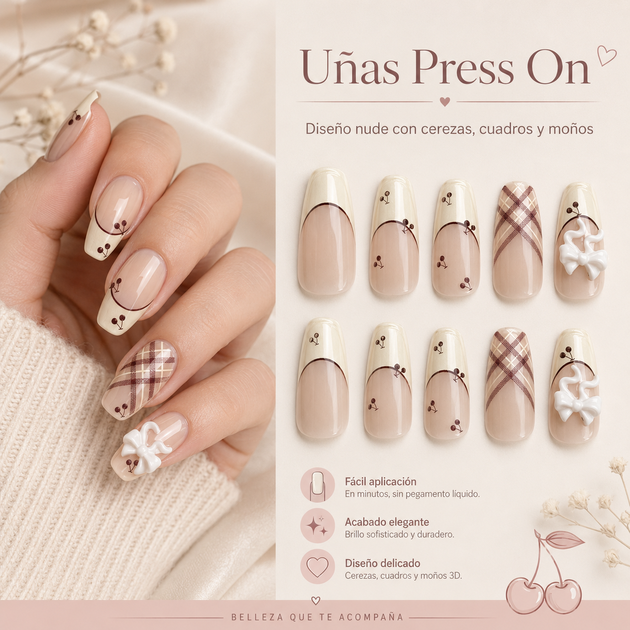 Uñas Press On varios estilos _4