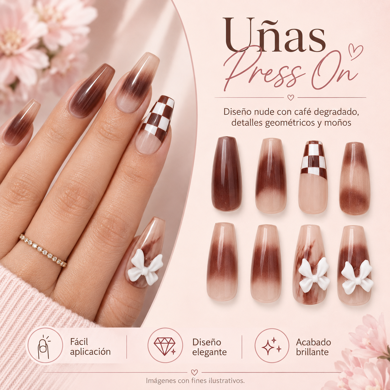 Uñas Press On varios estilos _6