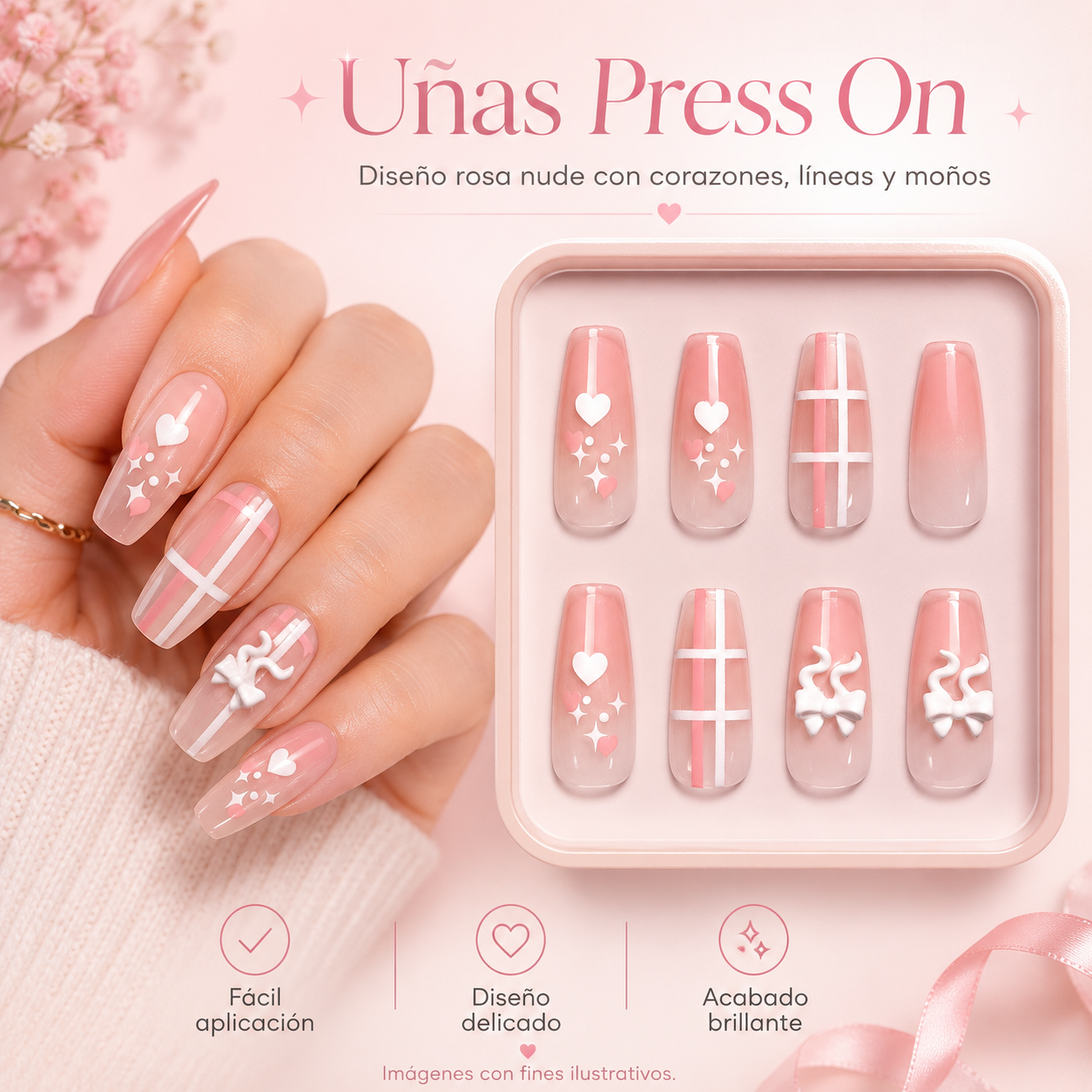 Uñas Press On varios estilos _7