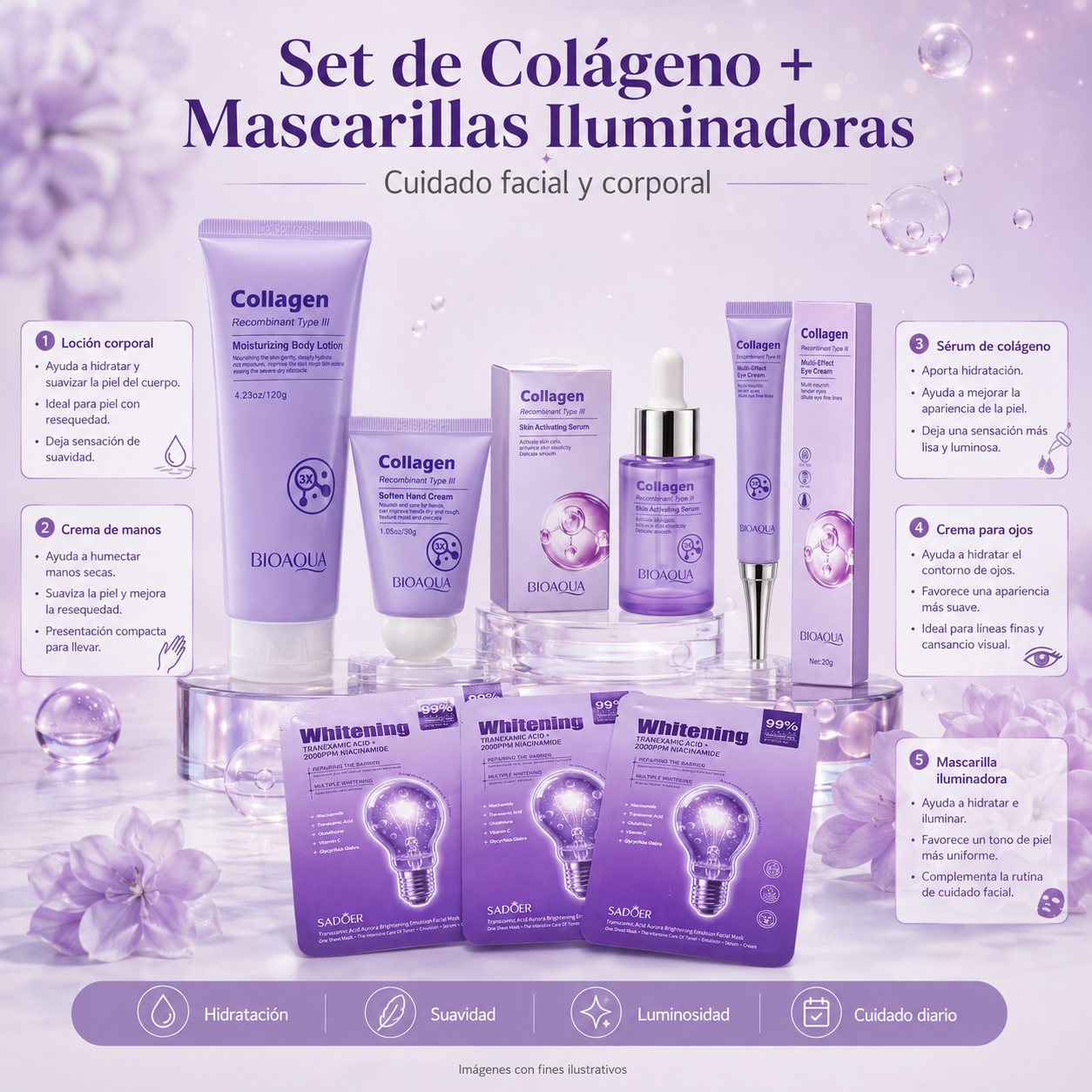 Kit de skincare Colageno BIOAQUA _2