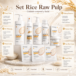 Kit de Arroz BIOAQUA facial y corporal 