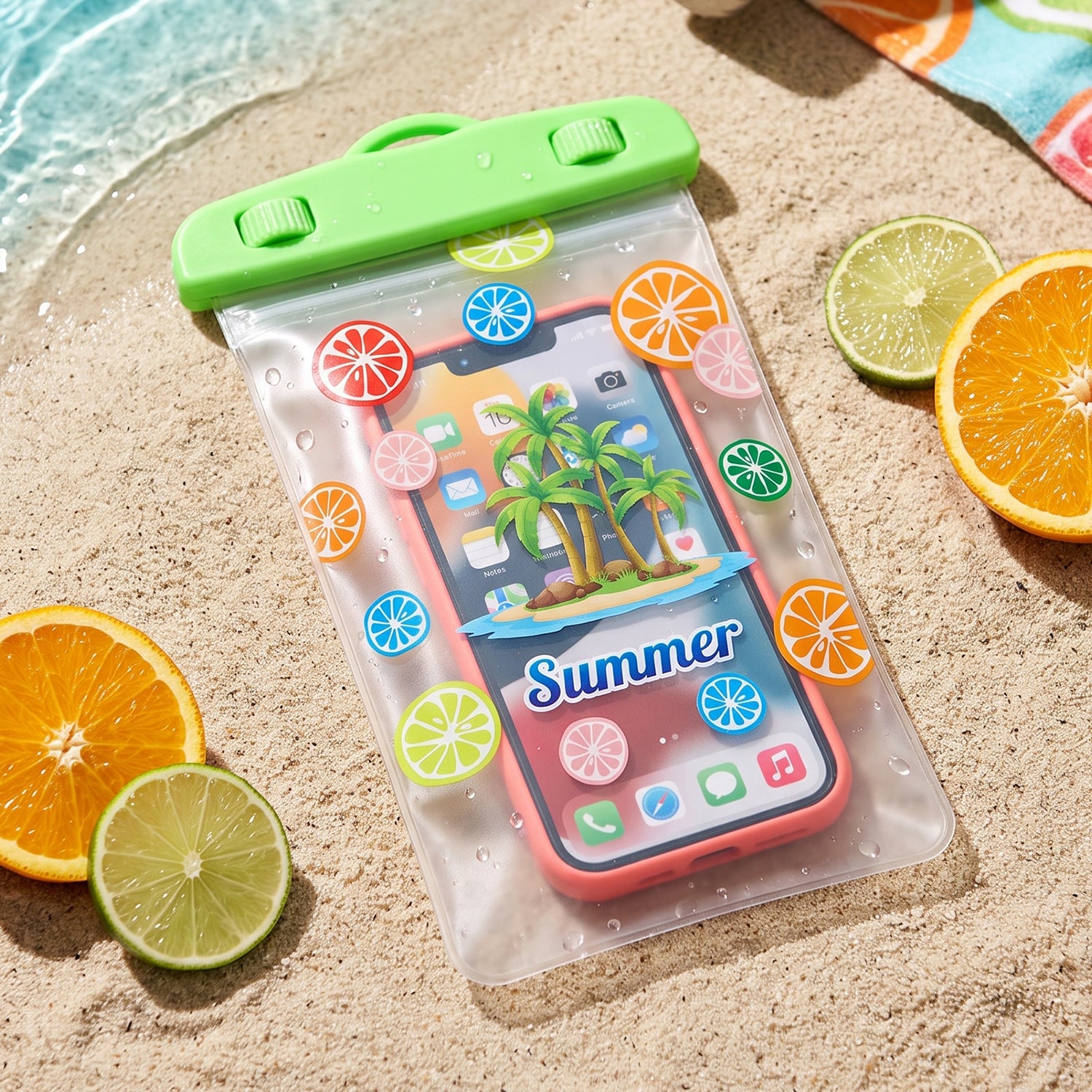 Person Holding a Transparent Waterproof Mobile Pouch With Lock_4