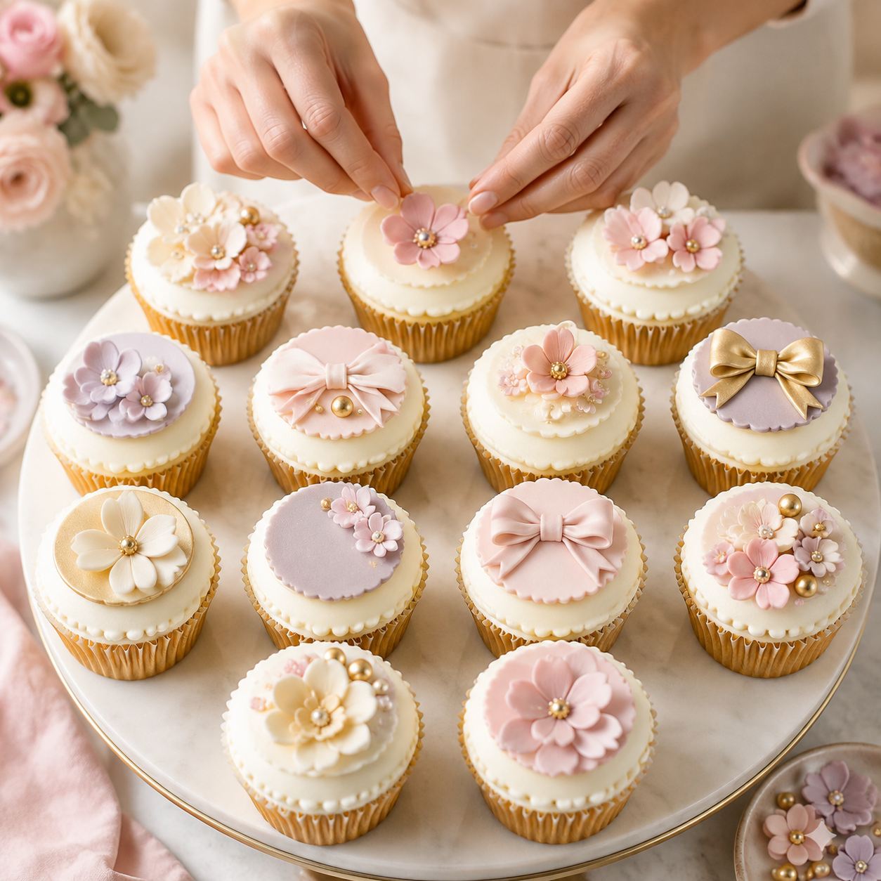 ADD-ON: 12 Custom Cupcake Fondant Decor