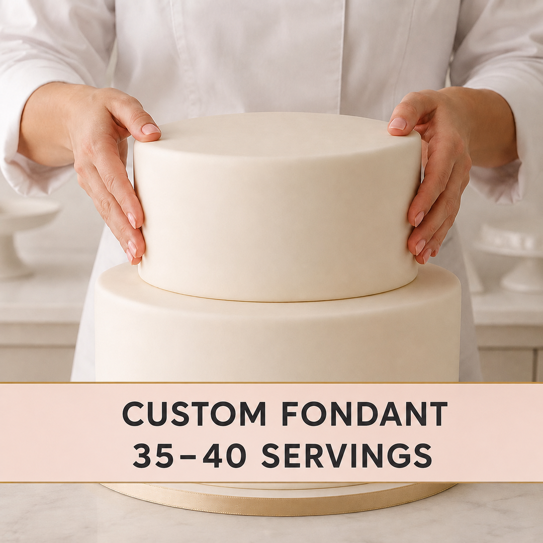 Custom FONDANT CAKE- aprox 35-40 servings 