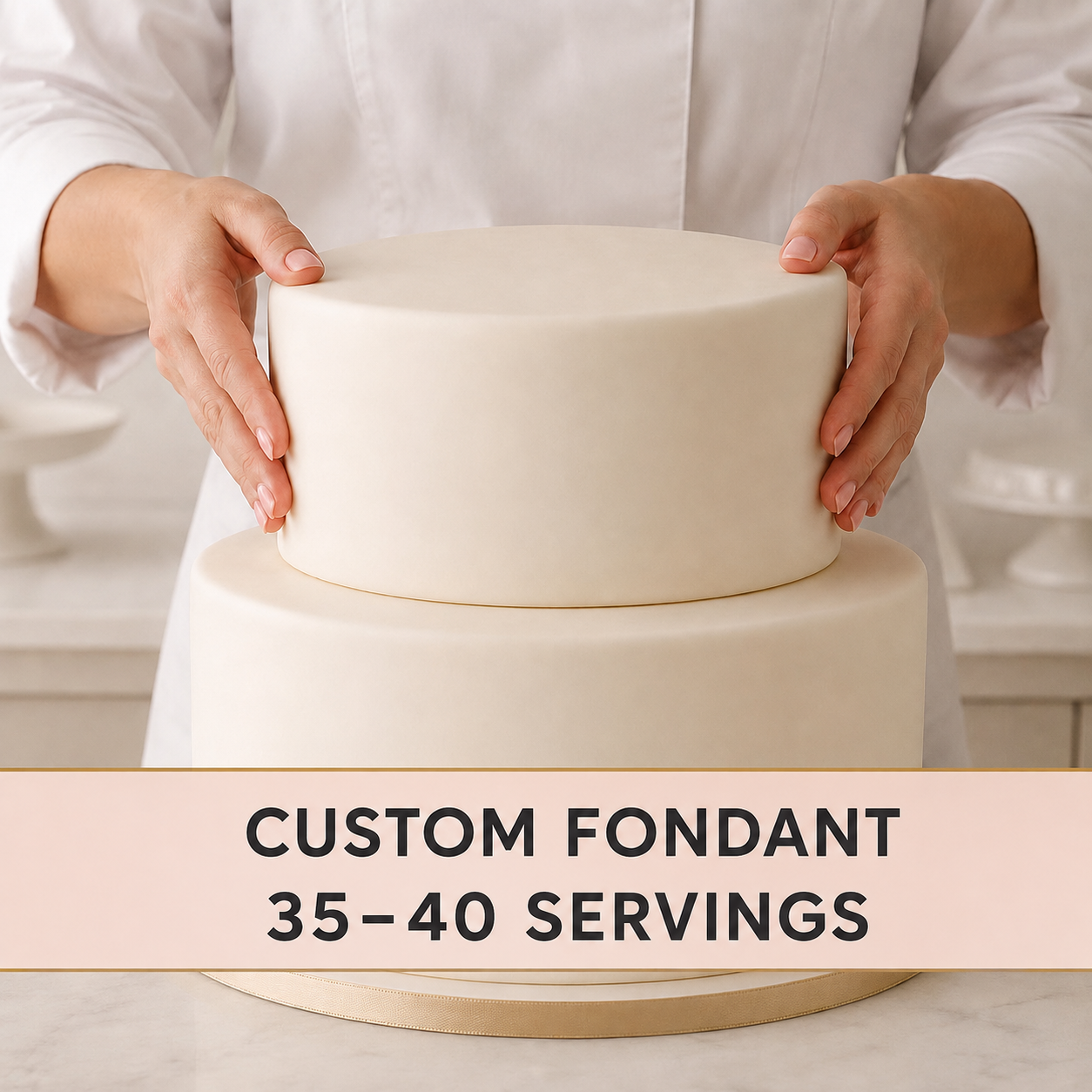 Custom FONDANT CAKE- aprox 35-40 servings 