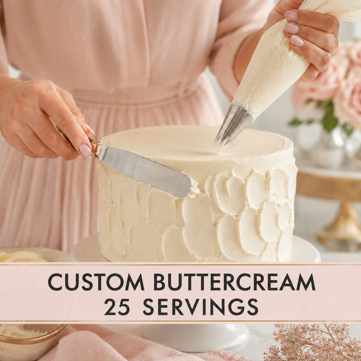 Custom Buttercream Cake aprox 25 servings_1