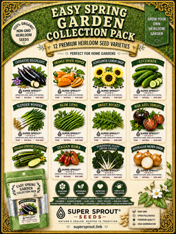 Easy spring garden heirloom seeds x 12 packs 