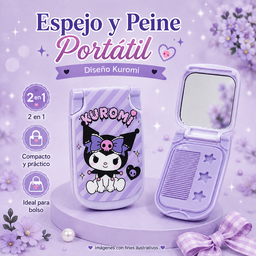 Espejo + Peine Sanrio de bolsillo